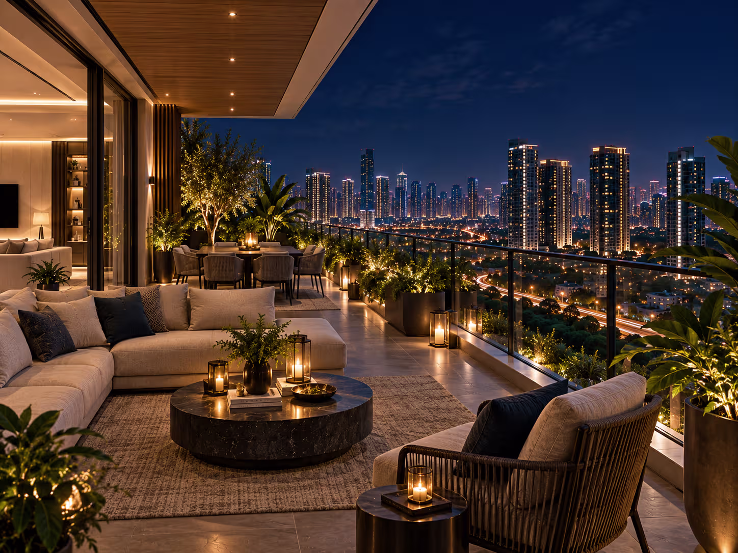 Prestige Sector 109 Gurgaon — night skyline